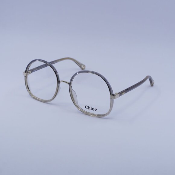 Chloe CH0032O 003 Eyeglasses Grey 55mm Round Frame - Picture 5 of 11